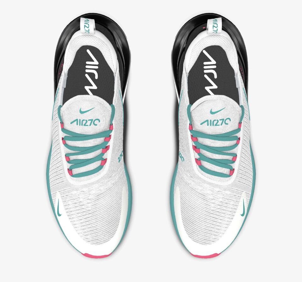 Away version white sneaker top view